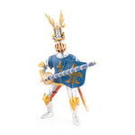 Chevalier bleu fleur de lys Papo en PVC, Collection Médiéval, jouet éducatif idéal pour enfants et collectionneurs