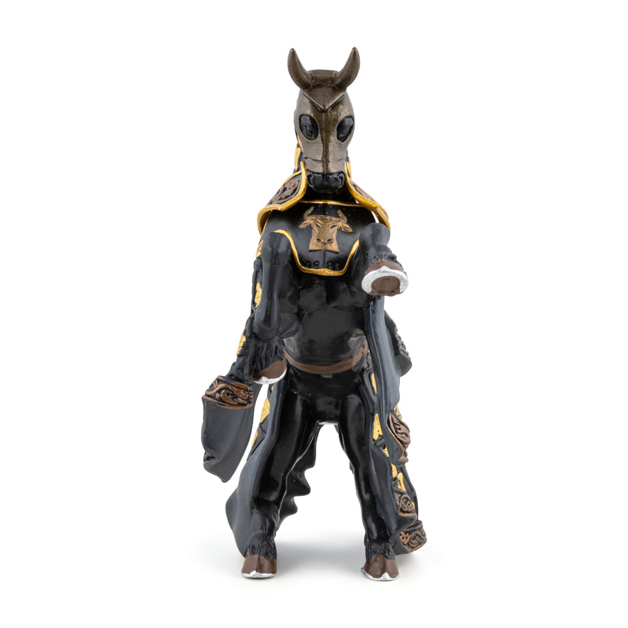 Cheval du Maître des armes cimier taureau Papo en PVC, Collection Médiéval, jouet éducatif idéal pour enfants et collectionneurs