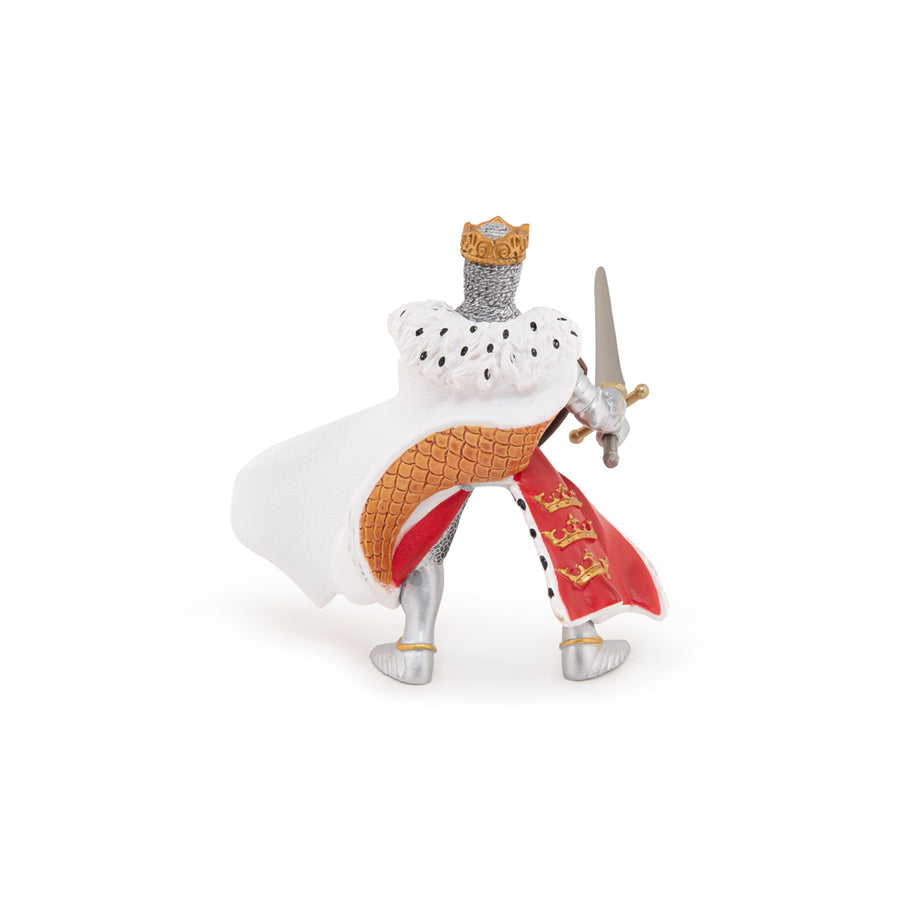 Roi Arthur rouge Papo en PVC, Collection Médiéval, jouet éducatif idéal pour enfants et collectionneurs