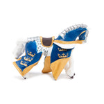 Cheval du roi Arthur bleu Papo en PVC, Collection Médiéval, jouet éducatif idéal pour enfants et collectionneurs