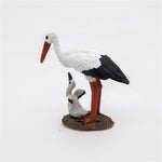Figurine Cigogne et son bébé Papo en PVC, thème oiseaux, Collection Animaux sauvages, jouet éducatif idéal pour enfants et collectionneurs