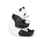 Panda assis et son bébé Papo en PVC, Collection Animaux sauvages, jouet éducatif idéal pour enfants et collectionneurs