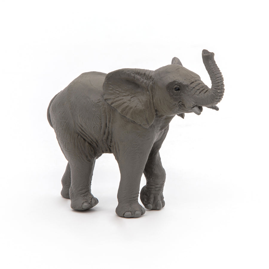 Figurine Jeune éléphant Papo en PVC, thème savane, Collection Animaux sauvages, jouet éducatif idéal pour enfants et collectionneurs