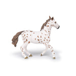 Jument appaloosa brune Papo en PVC, Collection chevaux, jouet éducatif idéal pour enfants et collectionneurs
