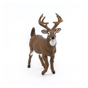 Figurine Cerf de Virginie Papo en PVC, thème forêt, Collection Animaux sauvages, jouet éducatif idéal pour enfants et collectionneurs
