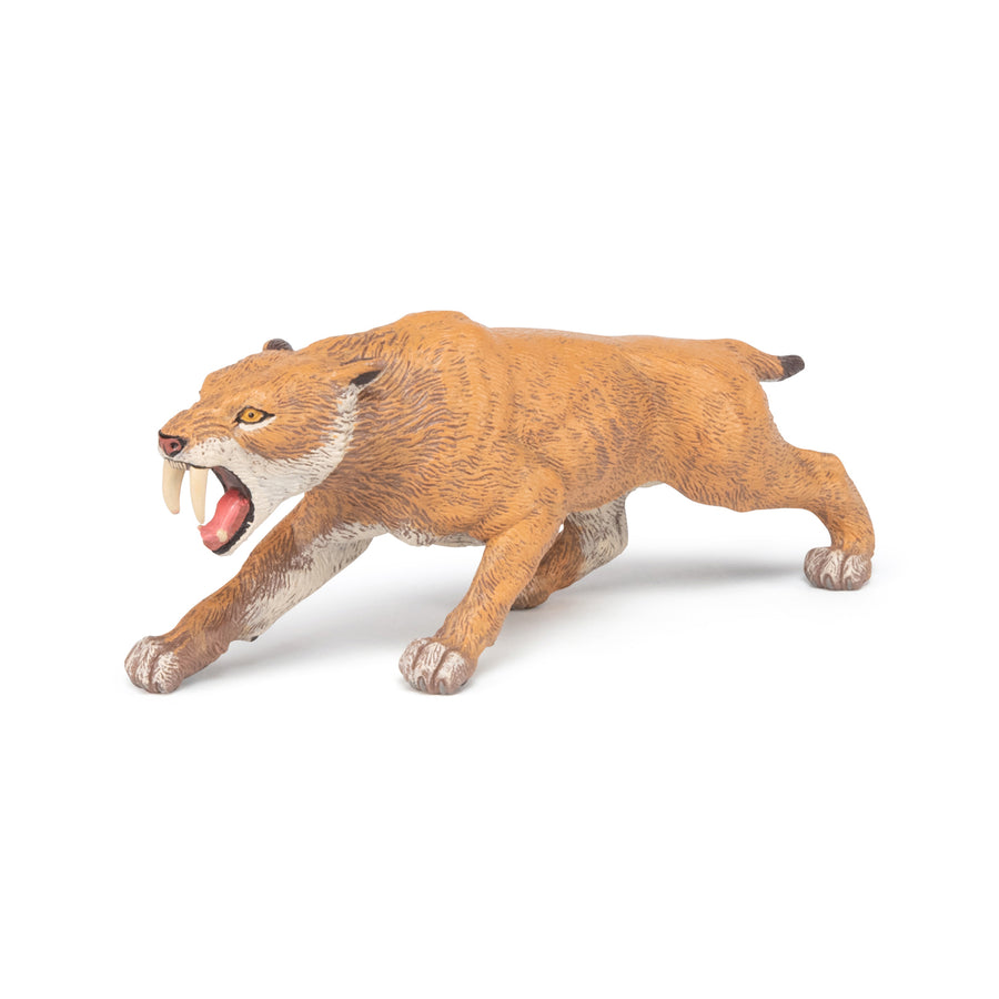 Figurine Smilodon Papo en PVC, thème préhistorique, Collection Dinosaures, jouet éducatif idéal pour enfants et collectionneurs