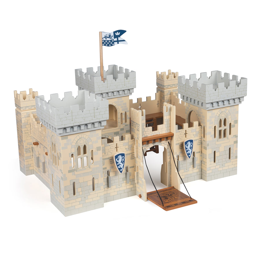 Le Château du Maître des armes Papo en bois, Collection Médiéval, jouet éducatif idéal pour enfants et collectionneurs