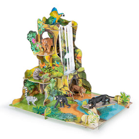 La Jungle Papo en carton renforcé, Collection Animaux sauvages, décor pour figurines, idéal pour enfants