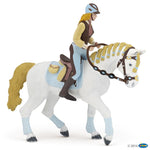 Figurine Cavalière fashion bleue Papo en PVC, Collection chevaux, jouet éducatif idéal pour enfants et collectionneurs