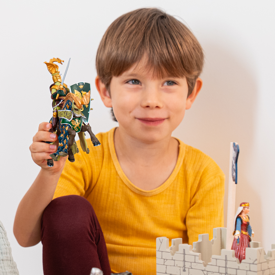 Figurine Cheval du Maître des armes cimier dragon